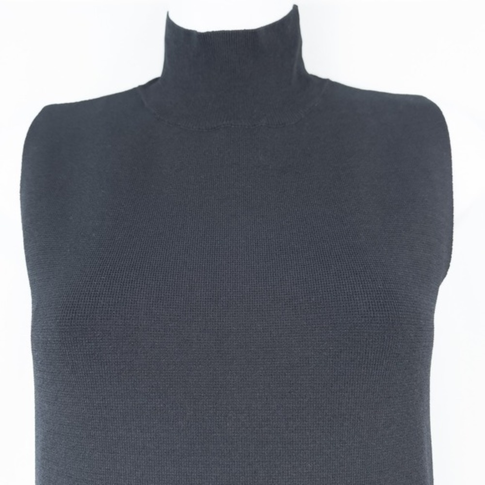 House of Harlow 1960 Sleeveless Mock Neck Knit Midi Dress XS Black Minimalist - Picture 5 of 14